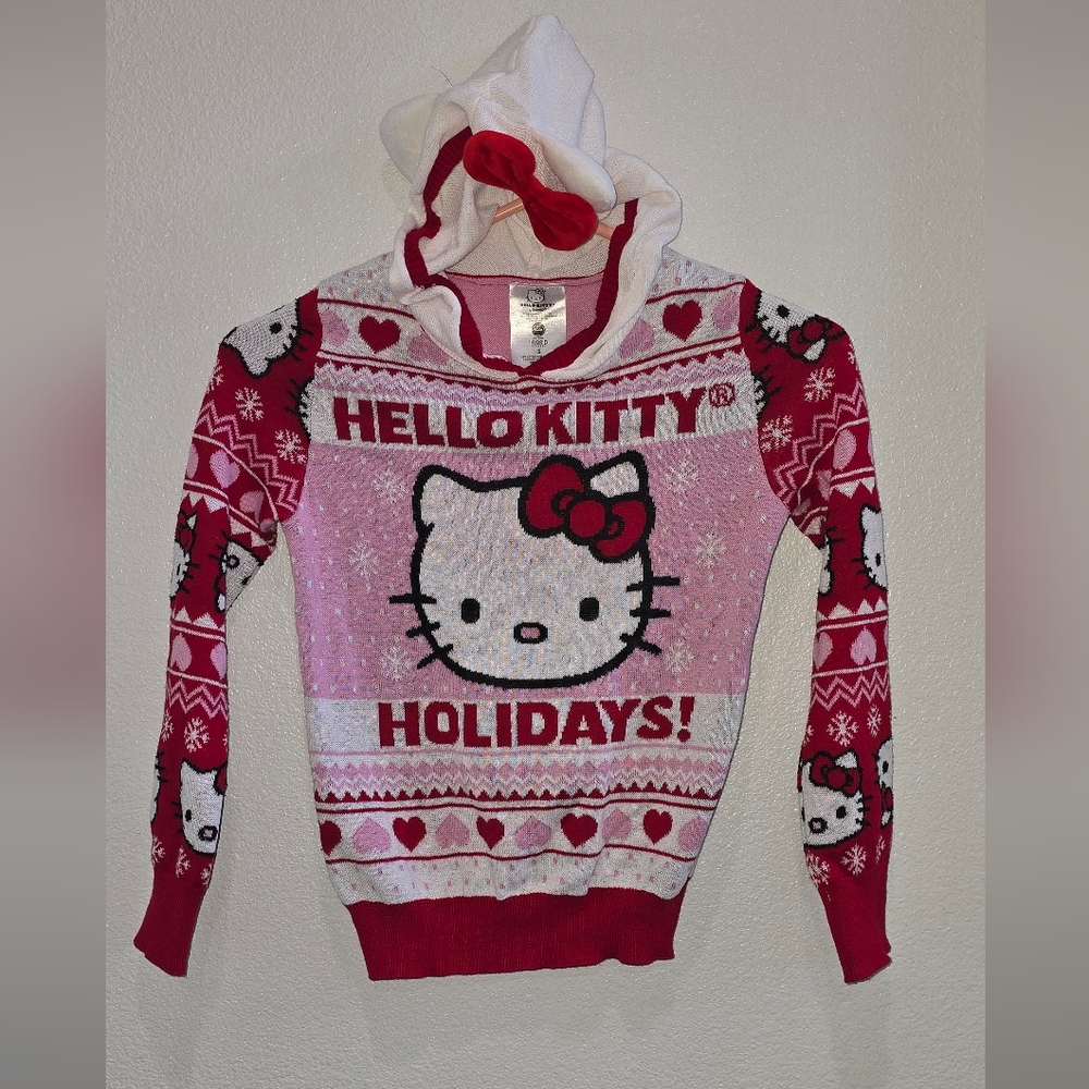 Hello Kitty Pink and Red Knit Top